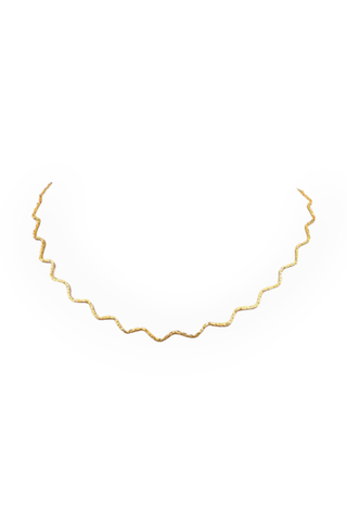 Waved Textured Choker Necklace-Golden Stella-L. Mae Boutique
