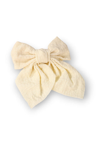 Weekend Frills Tan Textured Bow Clip-Accessories-Little Trendy-L. Mae Boutique & Wild Mabel Clothing