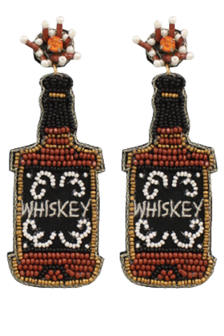 Whiskey Bottle Earrings-Jewelry-Golden Stella-L. Mae Boutique & Wild Mabel Clothing