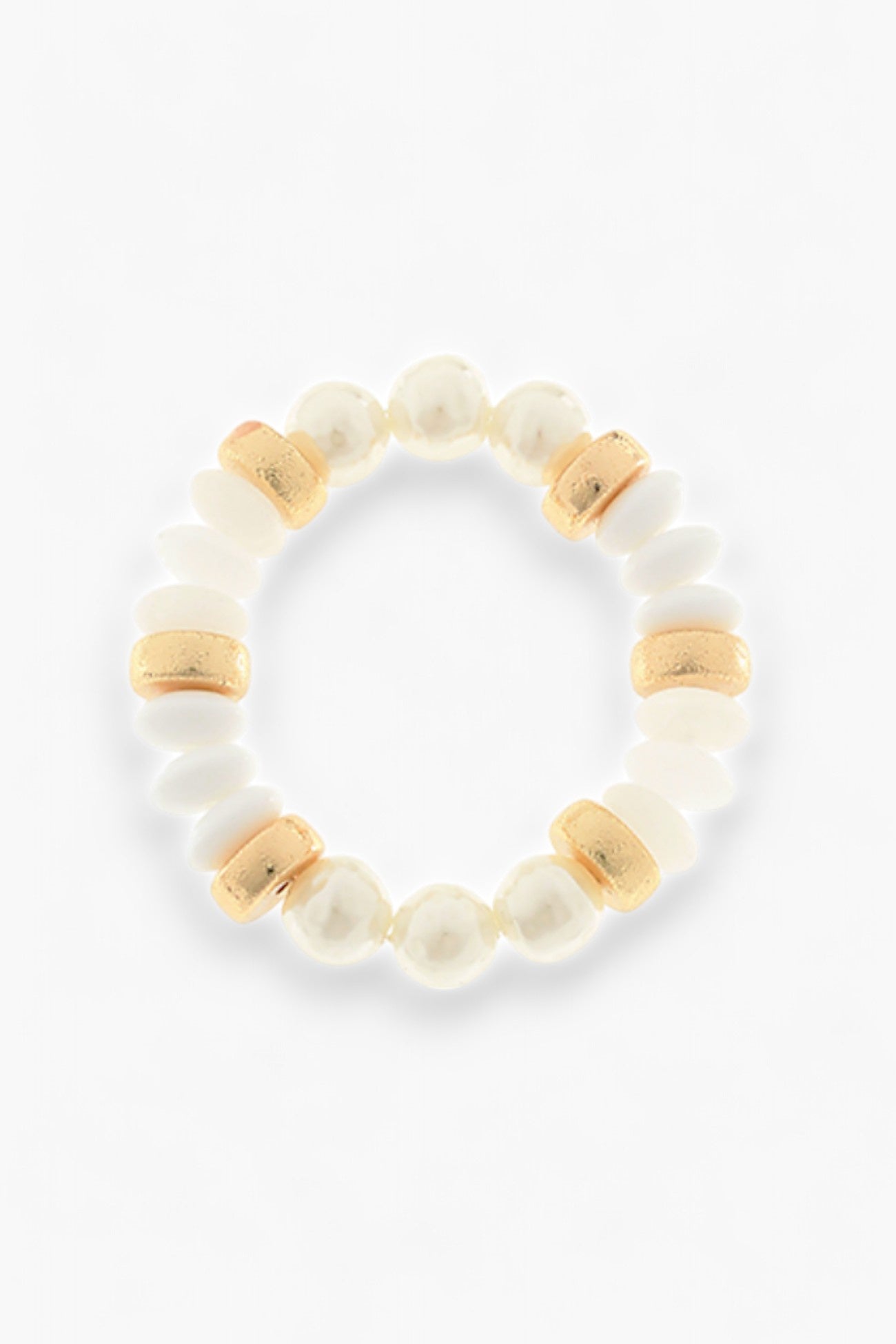 White Pearl & Gemstone Bracelet-Jewelry-Golden Stella-L. Mae Boutique & Wild Mabel Clothing