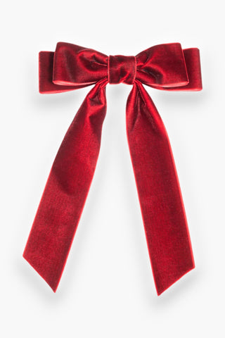 Wine Velvet Bow Clip-Accessories-Shiraleah-L. Mae Boutique & Wild Mabel Clothing