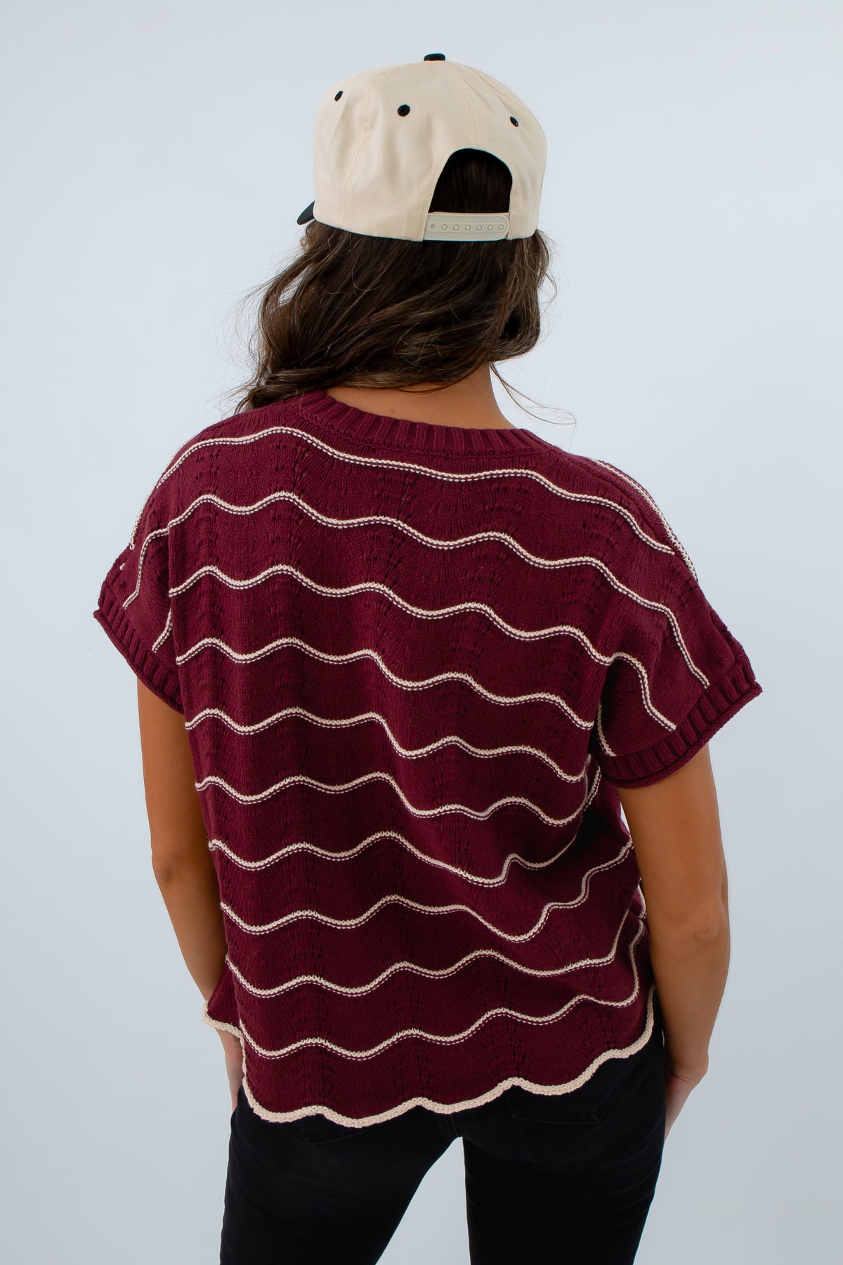 Fall workwear burgundy sleeveless sweater, University of south carolina knit top, sweater for USC game day