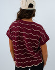 Fall workwear burgundy sleeveless sweater, University of south carolina knit top, sweater for USC game day