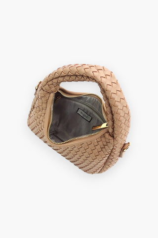 Woven Mini Hobo Shoulder Bag