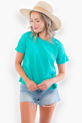 Z Supply Bermuda Green Go-To Tee-Tops-Z Supply-L. Mae Boutique & Wild Mabel Clothing