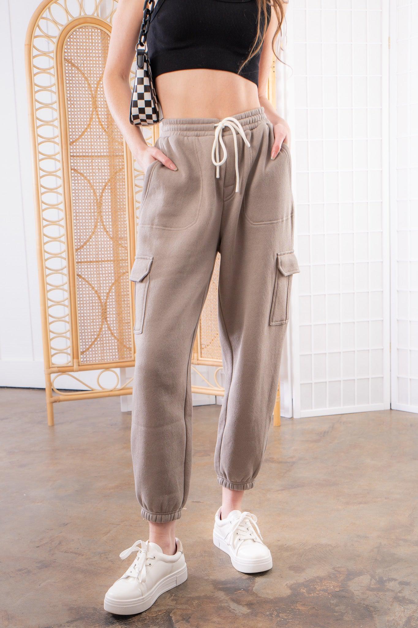 Z Supply Lunar Grey Cargo Jogger-Bottoms-Z Supply-L. Mae Boutique & Wild Mabel Clothing