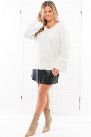 Z Supply Sea Salt Modern V-Neck Sweater-Tops-Z Supply-L. Mae Boutique & Wild Mabel Clothing