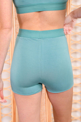 Z Supply Washed Jade Everyday Lounge Bike Short-Bottoms-Z Supply-L. Mae Boutique & Wild Mabel Clothing