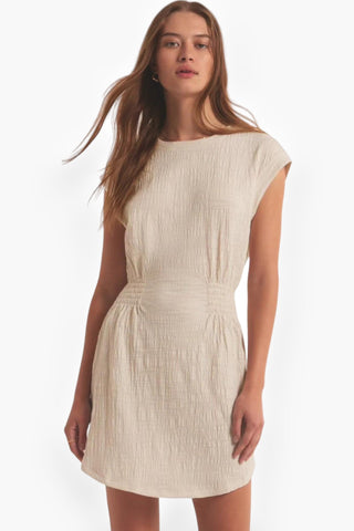 Z Supply Whisper White Rowan Textured Mini Dress-Dresses-Z Supply-L. Mae Boutique & Wild Mabel Clothing