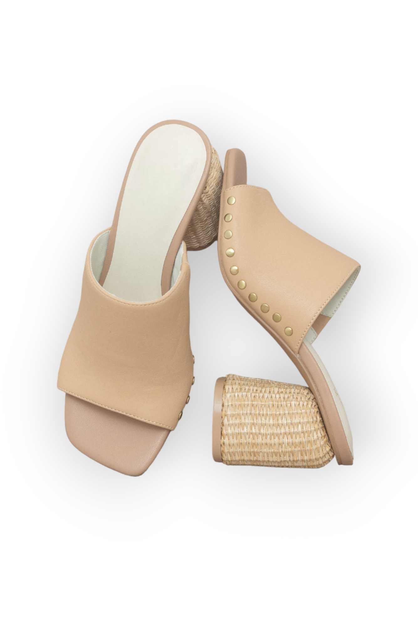 Zadie Nude Raffia Block Heel Sandal-Shoes-KKE Originals-L. Mae Boutique & Wild Mabel Clothing