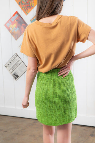 Zoe Cool Green Crochet Knit Mini Skirt-Bottoms-By Together-L. Mae Boutique & Wild Mabel Clothing