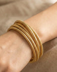 Lightweight gold wrap bracelet