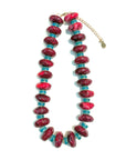Beulah Crimson & Teal Beaded Necklace