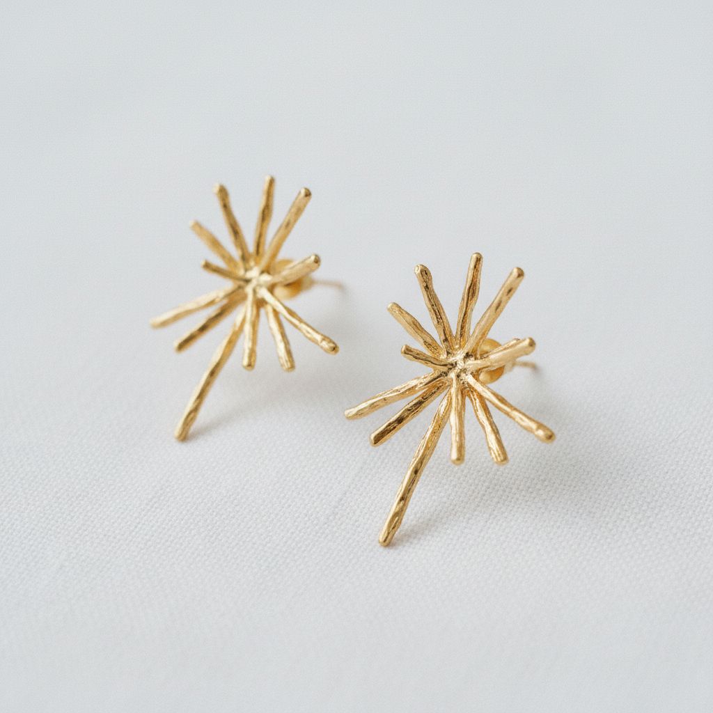 Unique vintage-inspired floral drop earrings
Lightweight gold statement earrings for all-day wear
