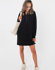 Spanx Very Black AirEssentials Half Zip Dress
