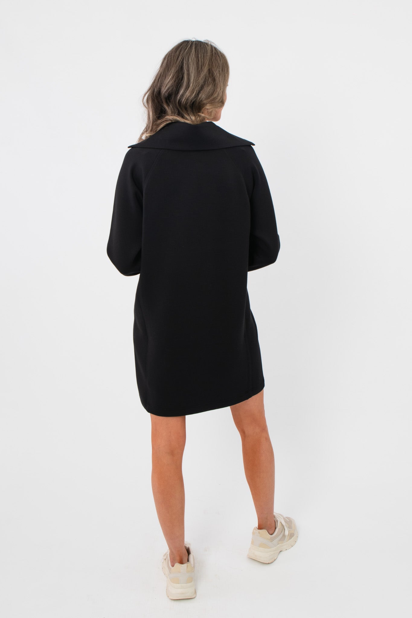 Spanx Very Black AirEssentials Half Zip Dress