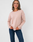 Serena Blush Stitched Sweater