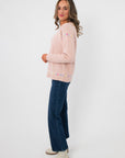 Serena Blush Stitched Sweater