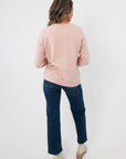 Serena Blush Stitched Sweater