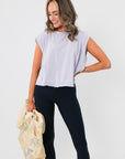 Bree Lavender Sleeveless Tee