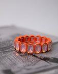 Coral Oval Candy Gem Bracelet