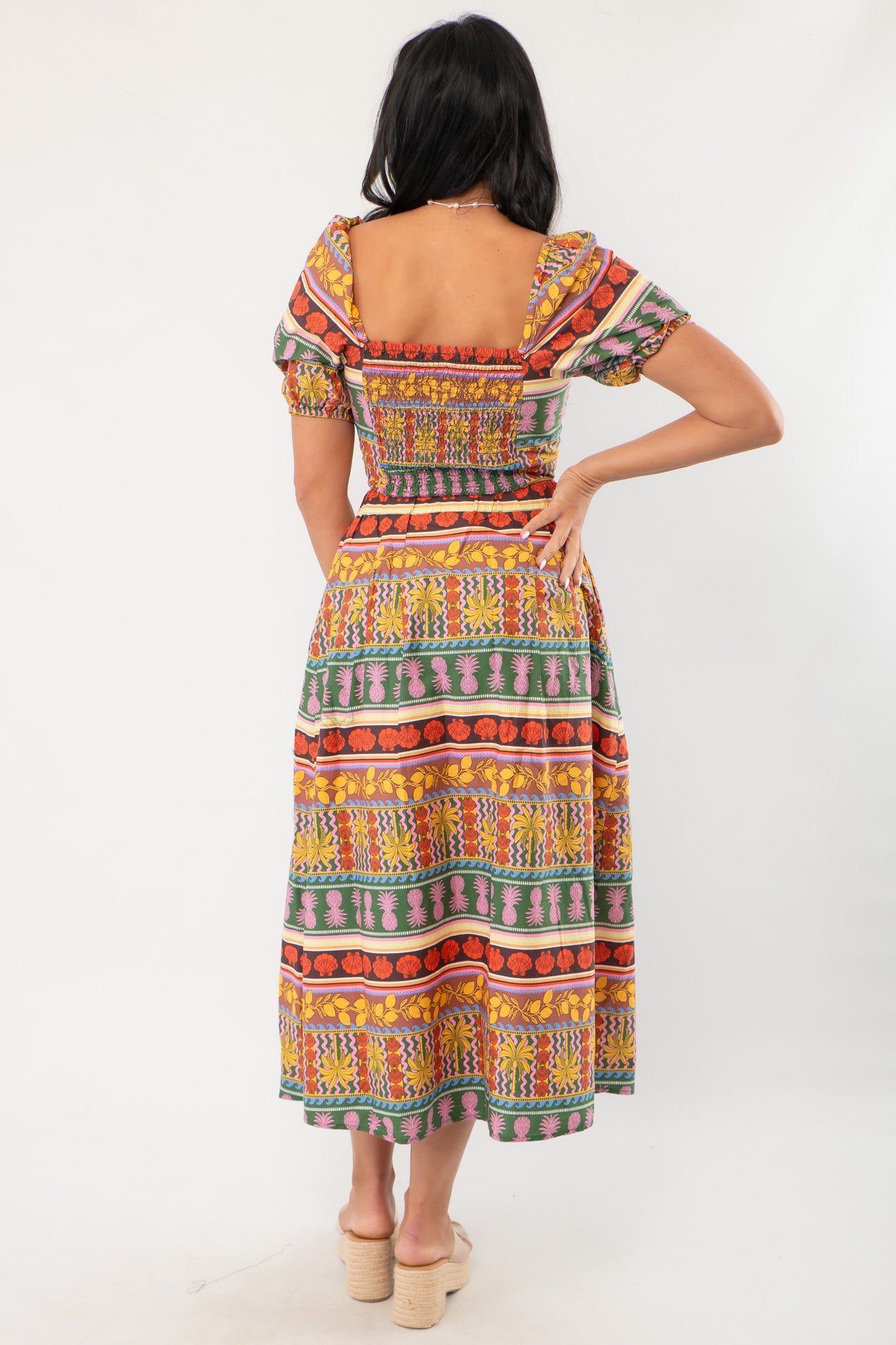 Truly Tropical Puff Sleeve Crop Top
