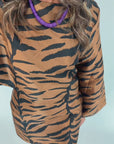 Drew Tiger Print Boxy Top