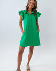 detailed video about the Kelly Green Scallop dress under $60