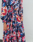 Prosperina Mayfair Hostess Midi Dress with side pockets and button front