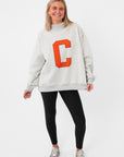 Heather Grey Clemson Tigers Reversible Mockneck
