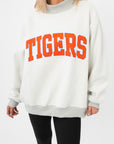 Heather Grey Clemson Tigers Reversible Mockneck
