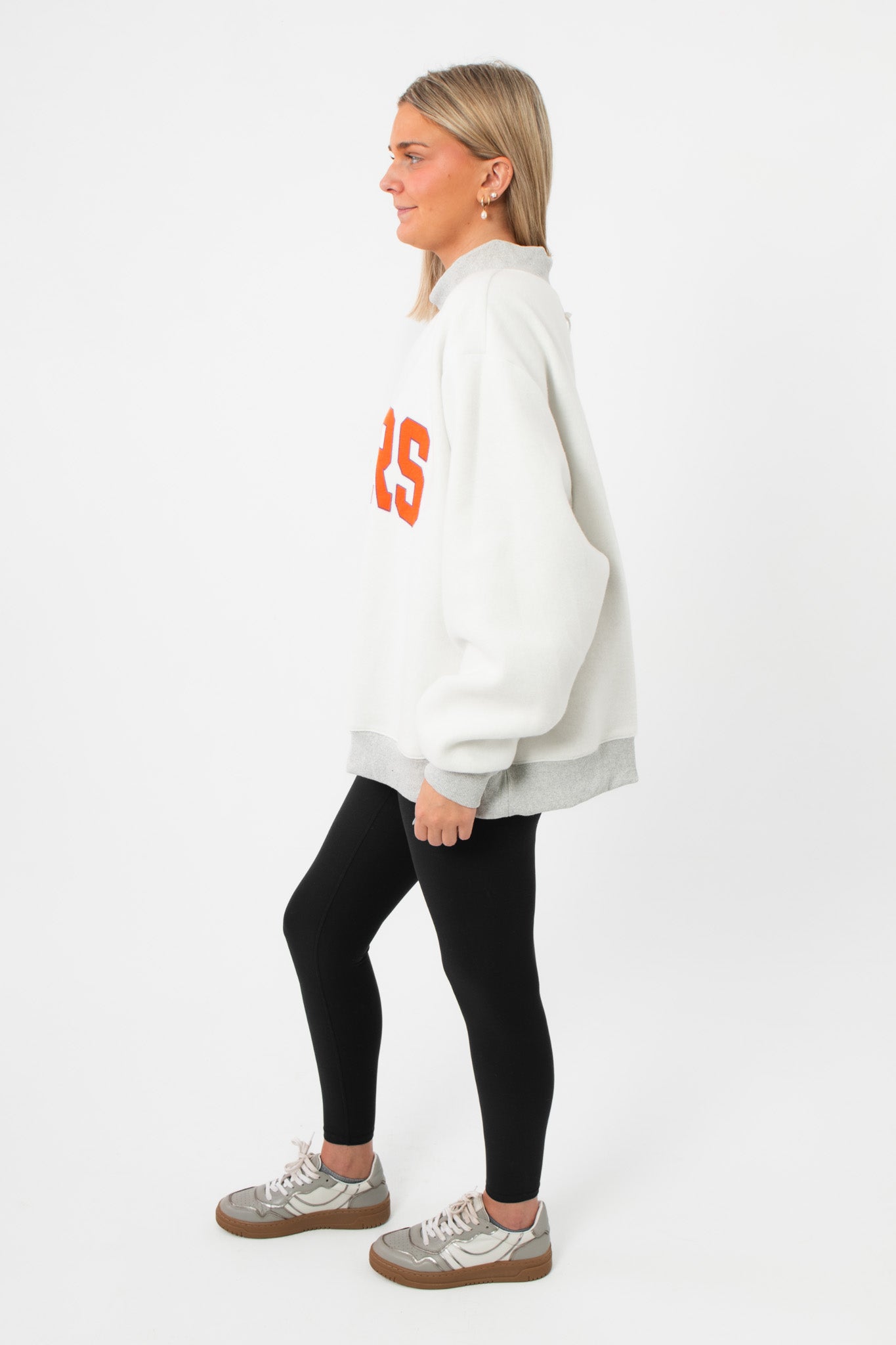 Heather Grey Clemson Tigers Reversible Mockneck