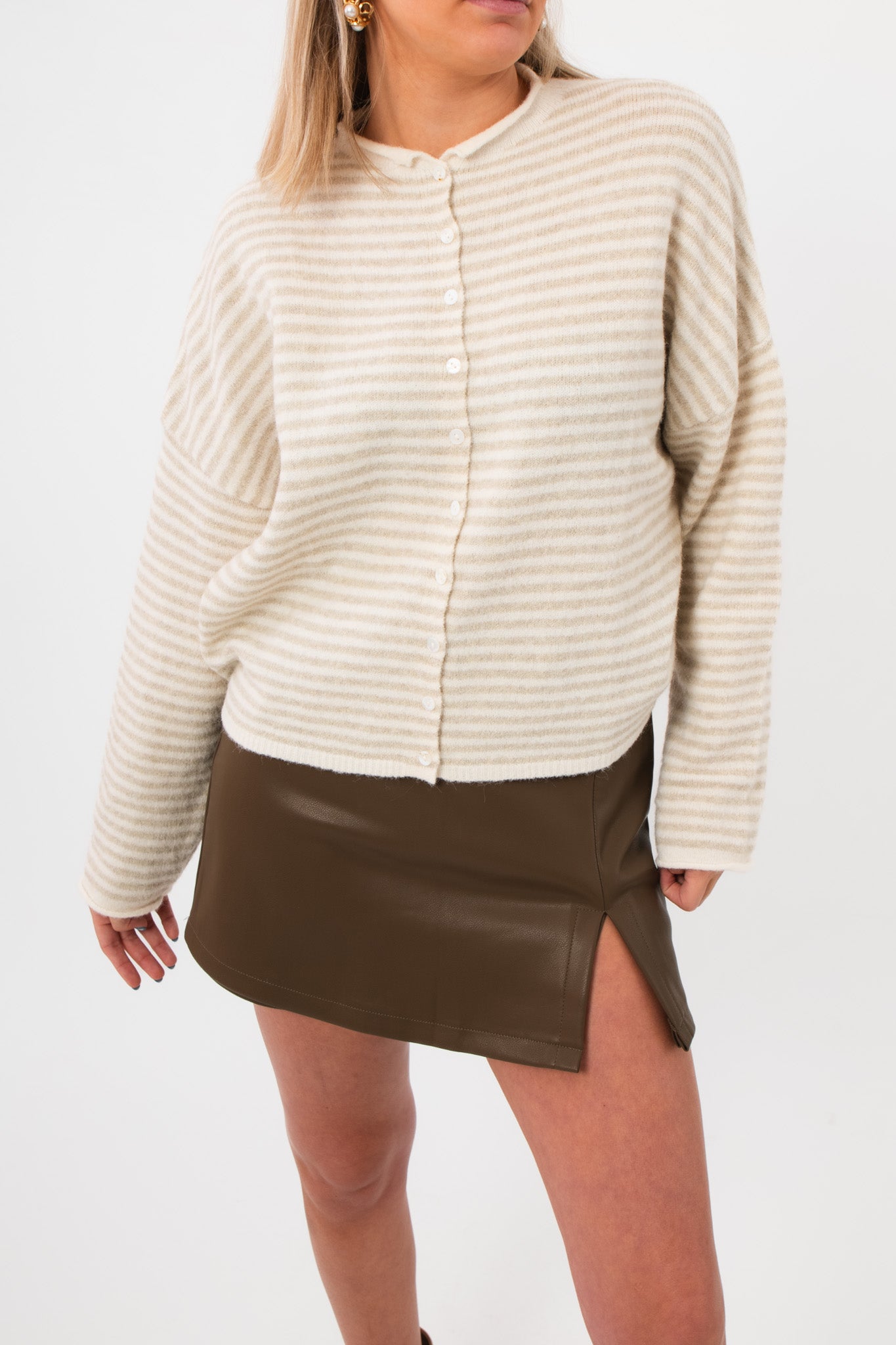 Piper Cream Stripe Cardigan