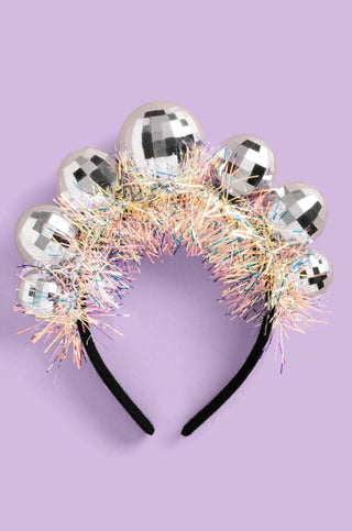 Disco Ball Silver Party Headband-XO Fetti-L. Mae Boutique
