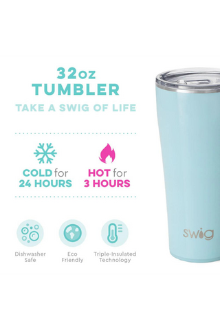 Swig Shimmer Aquamarine Tumbler-Swig Life-L. Mae Boutique