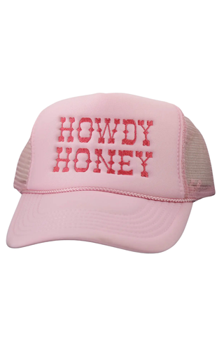 Howdy Honey Pink Trucker Hat-Hillside Threads-L. Mae Boutique