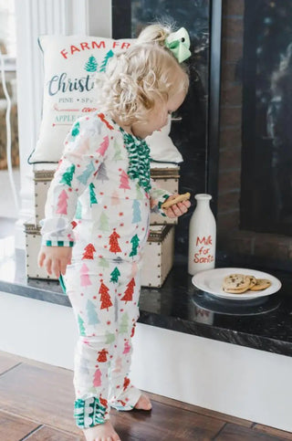 Festive Trees Christmas Pajamas - Infant-Sugar Bee Clothing-L. Mae Boutique