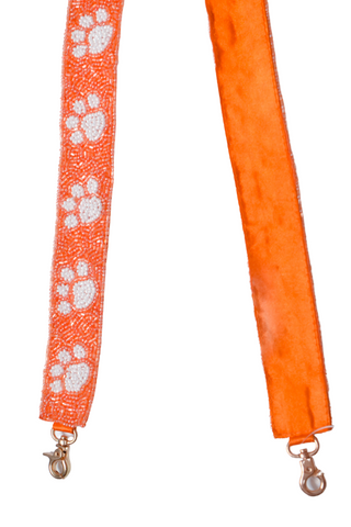 Orange Tiger Paw Clemson Beaded Strap-Not specified-L. Mae Boutique