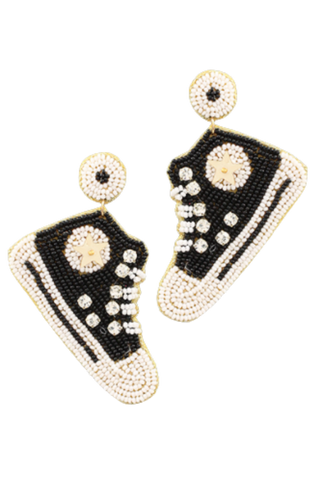 Hi-Top Beaded Sneaker Earrings-Golden Stella-L. Mae Boutique