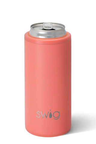 Swig Coral Skinny Can Cooler-Swig Life-L. Mae Boutique