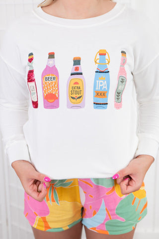 Pop a Top Beer & IPA Sweatshirt-WHY Dress-L. Mae Boutique