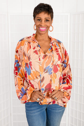 Holly Abstract Floral Blouse-Fate-L. Mae Boutique