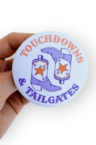 Touchdowns & Tailgates Clemson Gameday Button-Thanks For Everything-L. Mae Boutique
