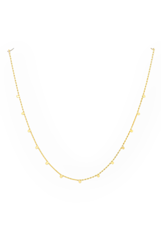Simply Simple Gold Disk Necklace-Golden Stella-L. Mae Boutique