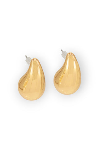 On Trend Gold Tear Drop Earrings-Golden Stella-L. Mae Boutique