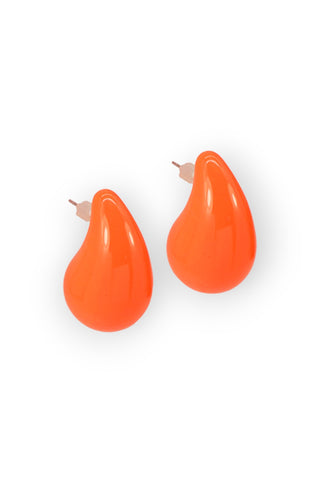 Capri Orange Tear Drop Earrings-Golden Stella-L. Mae Boutique